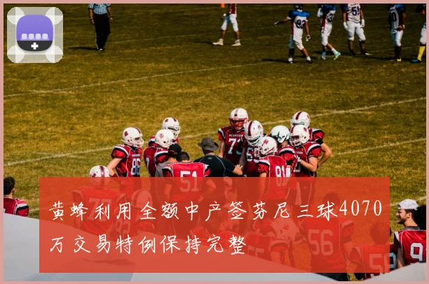 黄蜂利用全额中产签芬尼三球4070万交易特例保持完整